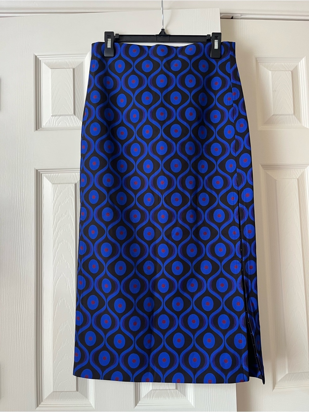 Zara Blue Geometric Maxi Skirt